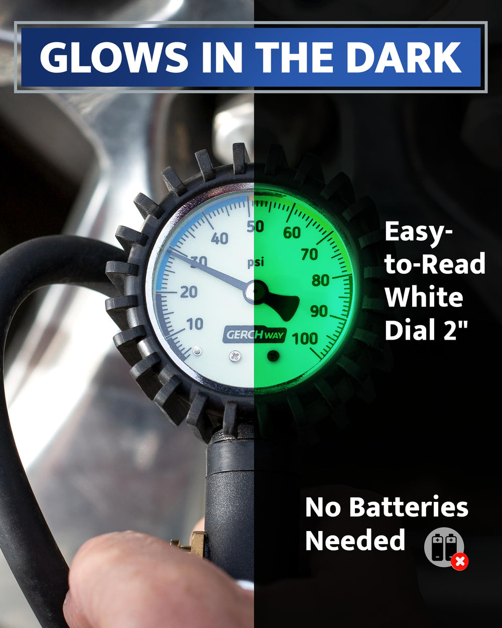 GERCHWAY battery-free inflator works without power for inflating and deflating