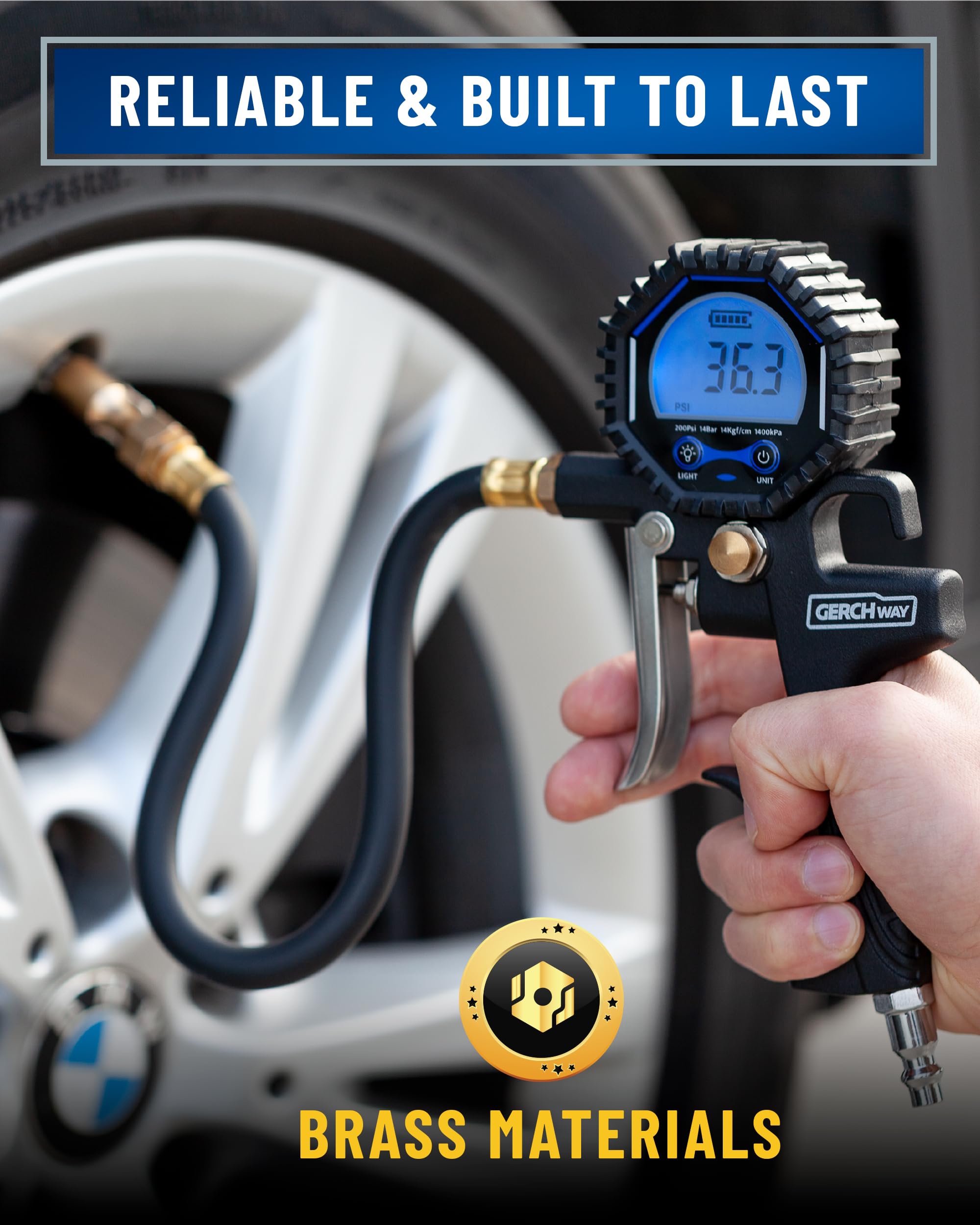 GERCHWAY built-in bleeder valve for precise pressure adjustments.
