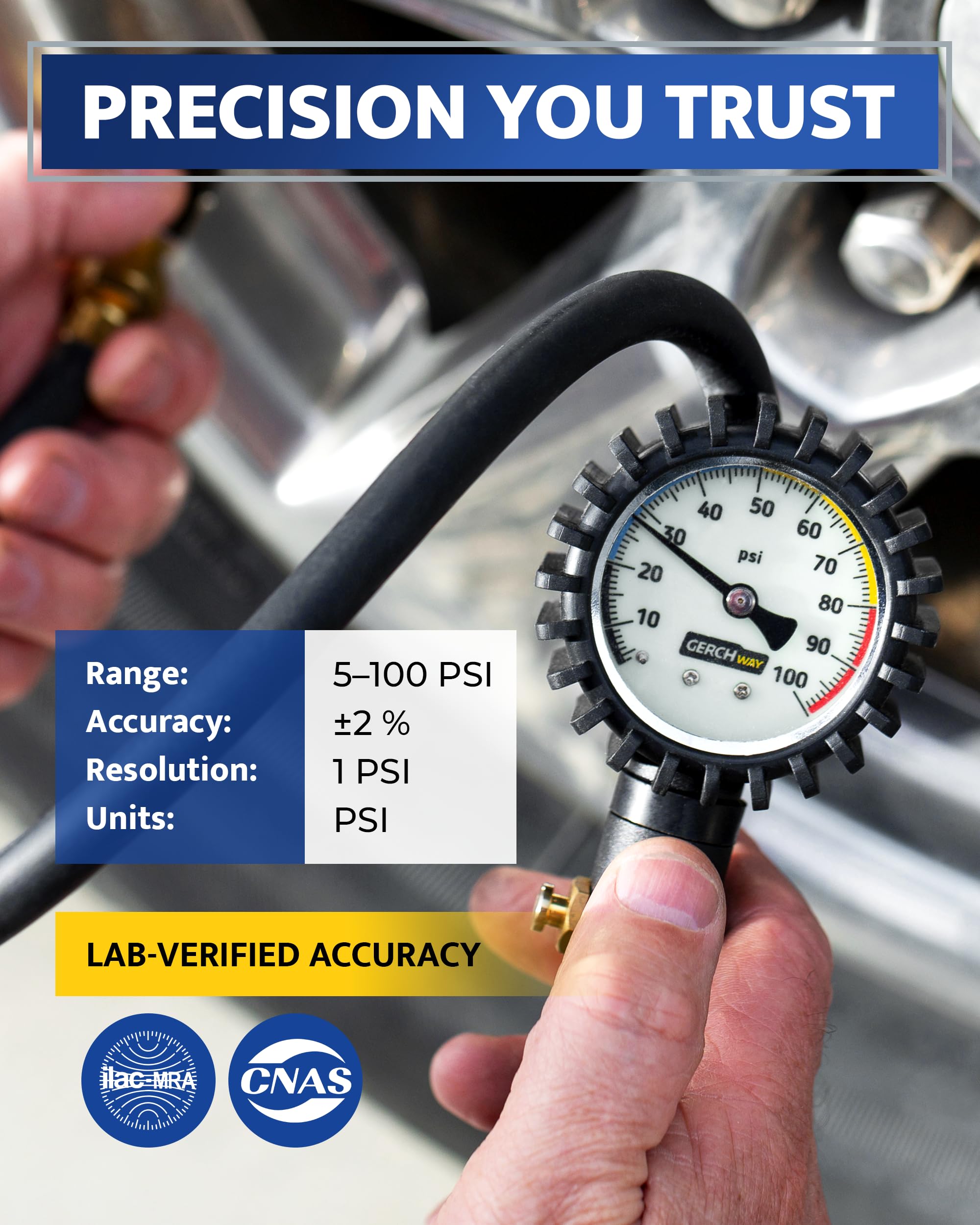 GERCHWAY durable gauge housing protects accuracy and longevity