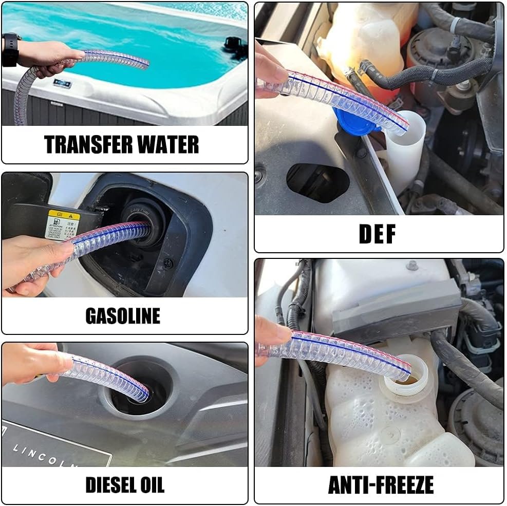Gerguirry siphon hose application for boats, ATVs, and tractors