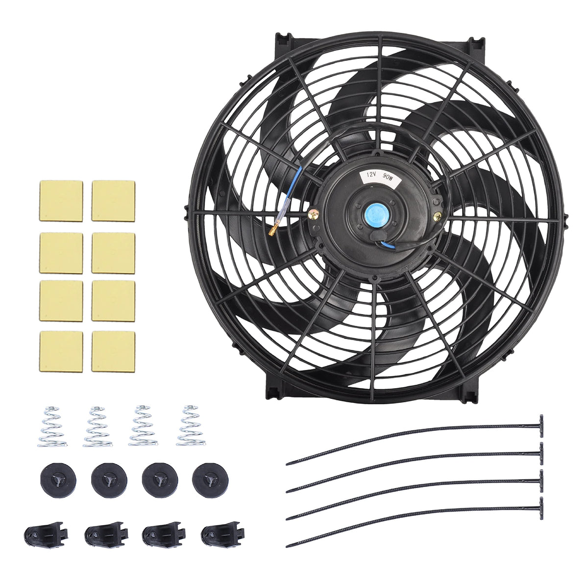 GESEXI 14 Inch Slim Fan front view for improved radiator cooling efficiency.