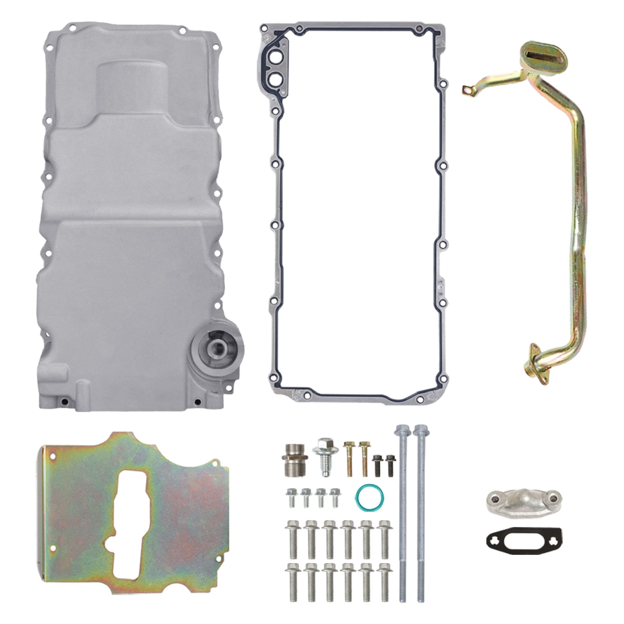GESEXI 302-3 oil pan front view showing compact low-profile clearance for tight engine bays.