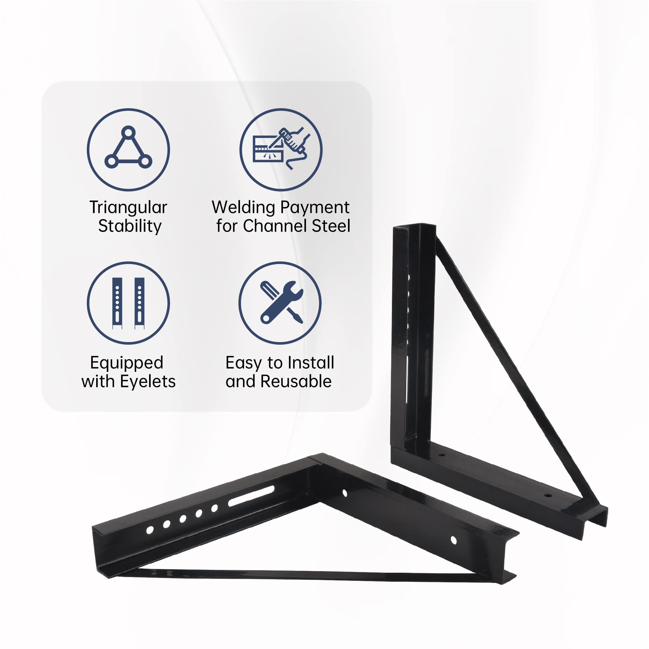 GESEXI steel mounting brackets offer durable, corrosion-resistant toolbox installation on trailers.