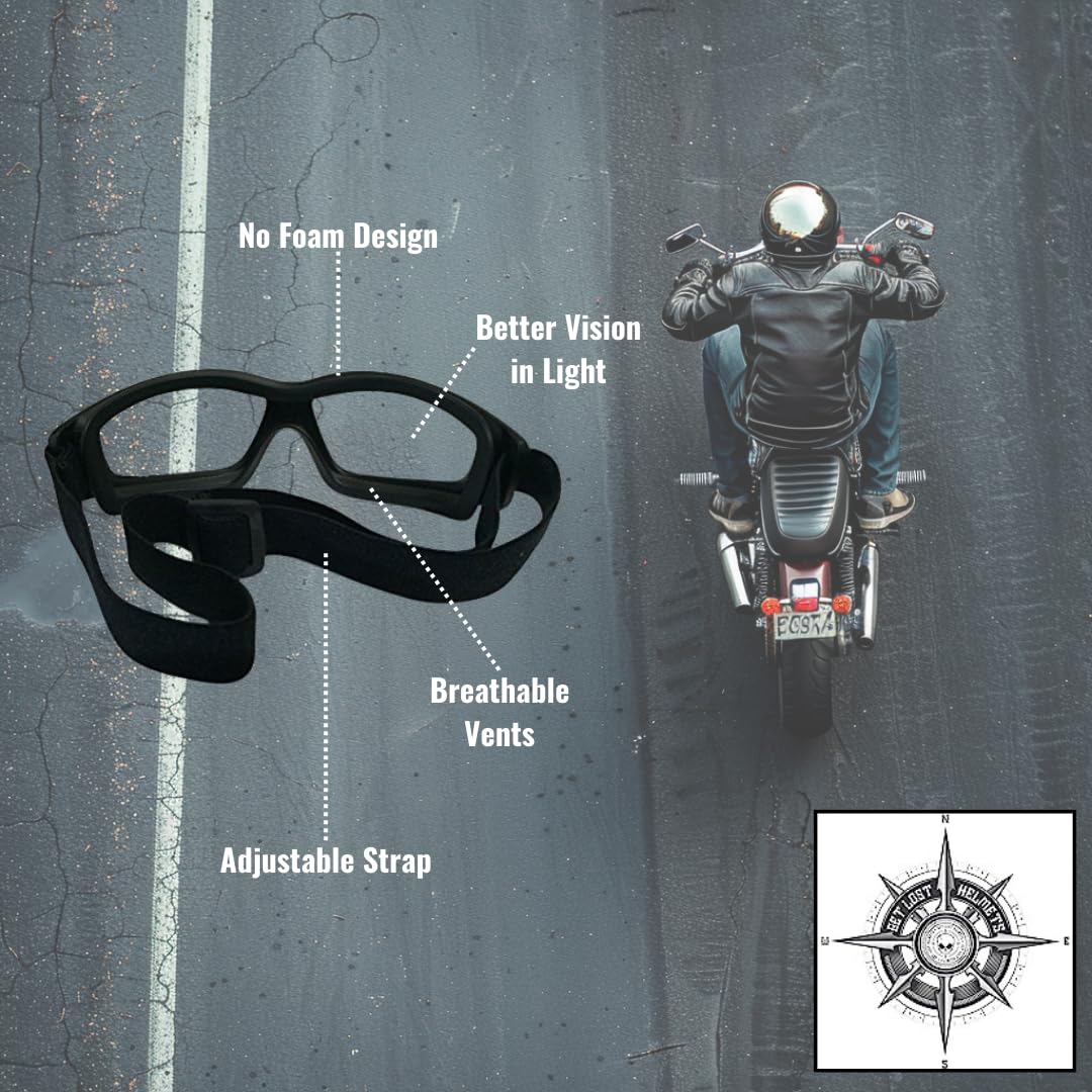 Get Lost Helmets Photochromic Goggles with scratch-resistant lenses stay clear after tough rides.