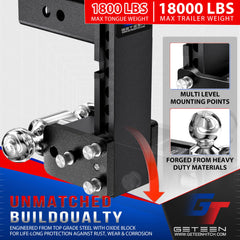 Geteen dual-ball hitch offering 2-inch and 2-5/16-inch options