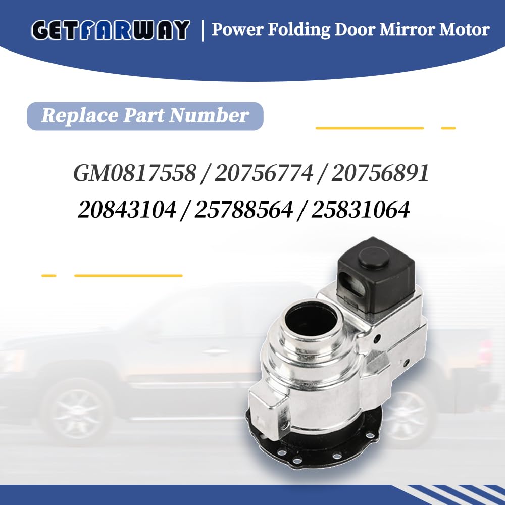 Getfarway Suburban folding mirror motor replacement, 2007–2013