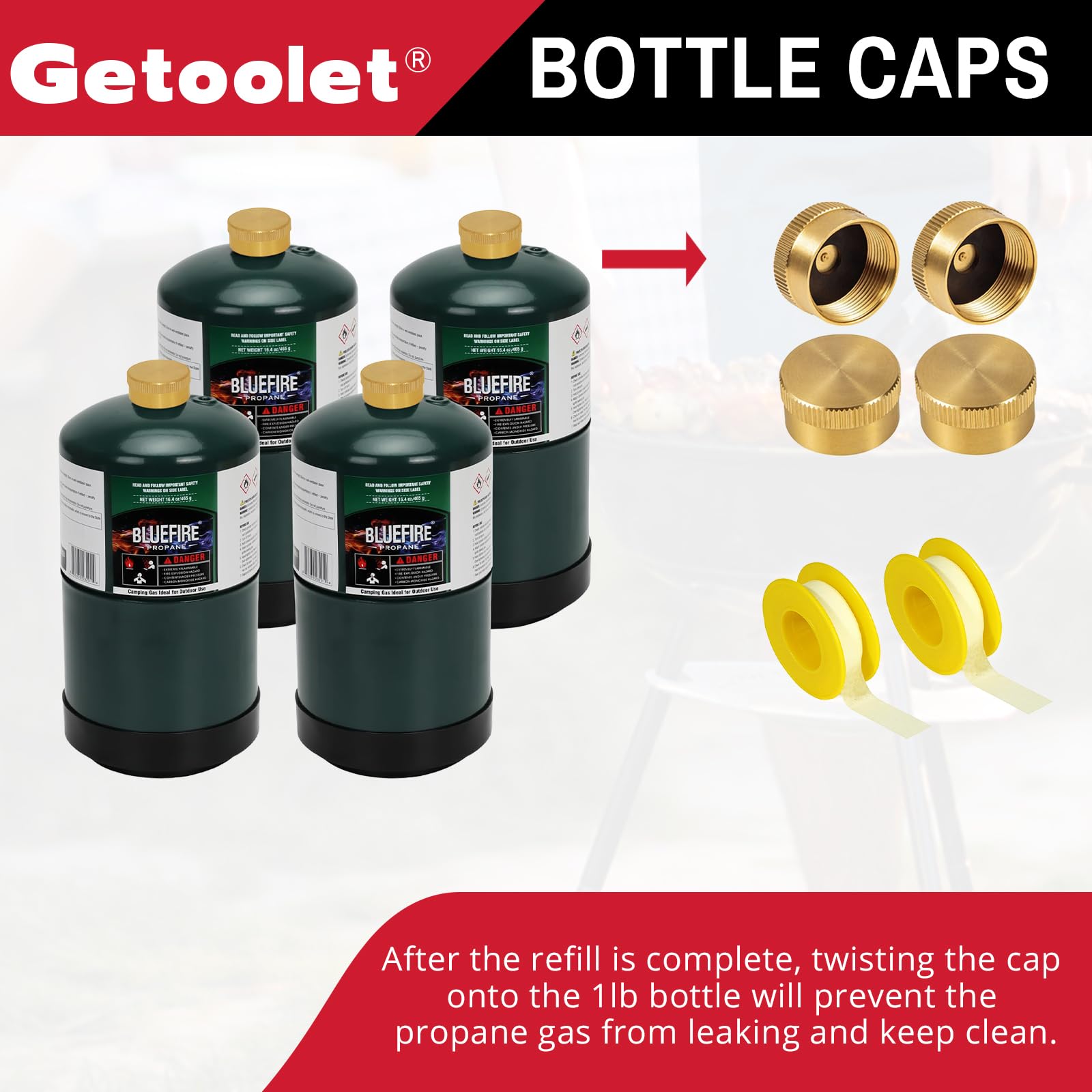 Getoolet onoff-valve allows precise control over gas flow.