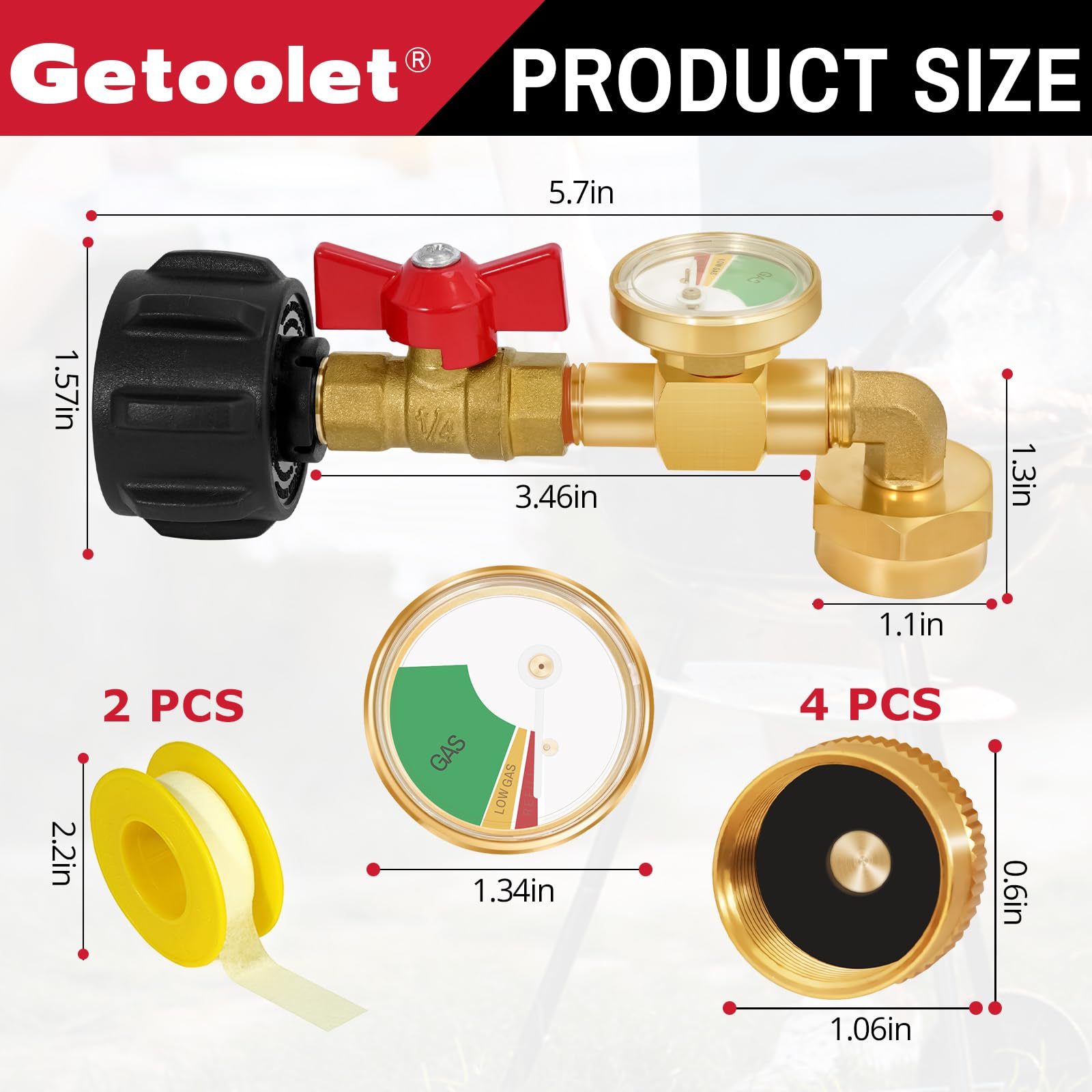Getoolet QCC1 connector ensures secure, standard-compliant fittings.