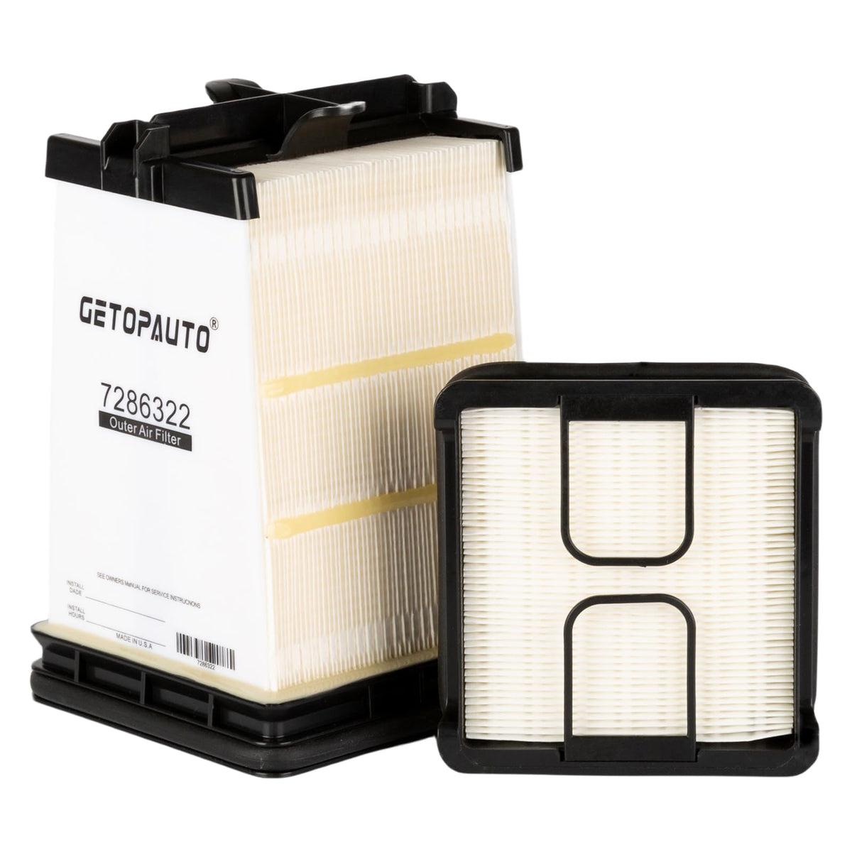 GETOPAUTO inner and outer air filter kit for Bobcat T450: enhanced engine protection
