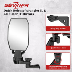 GEVINFA Jeep Wrangler JL installation bolts simplify OEM-fit mounting.