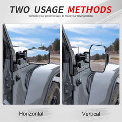 GEVINFA mirrors-off adjustment-range enables 360-degree and directional angle changes.