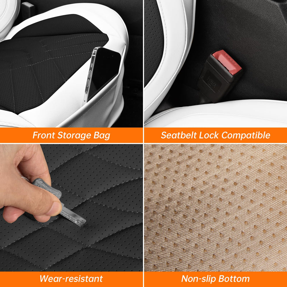 GEZHOUBA Nappa leather texture shot conveys premium feel and easy cleaning.