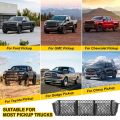 Gfstec truck bed cargo net with four ball bungees delivers secure hold on rough roads.