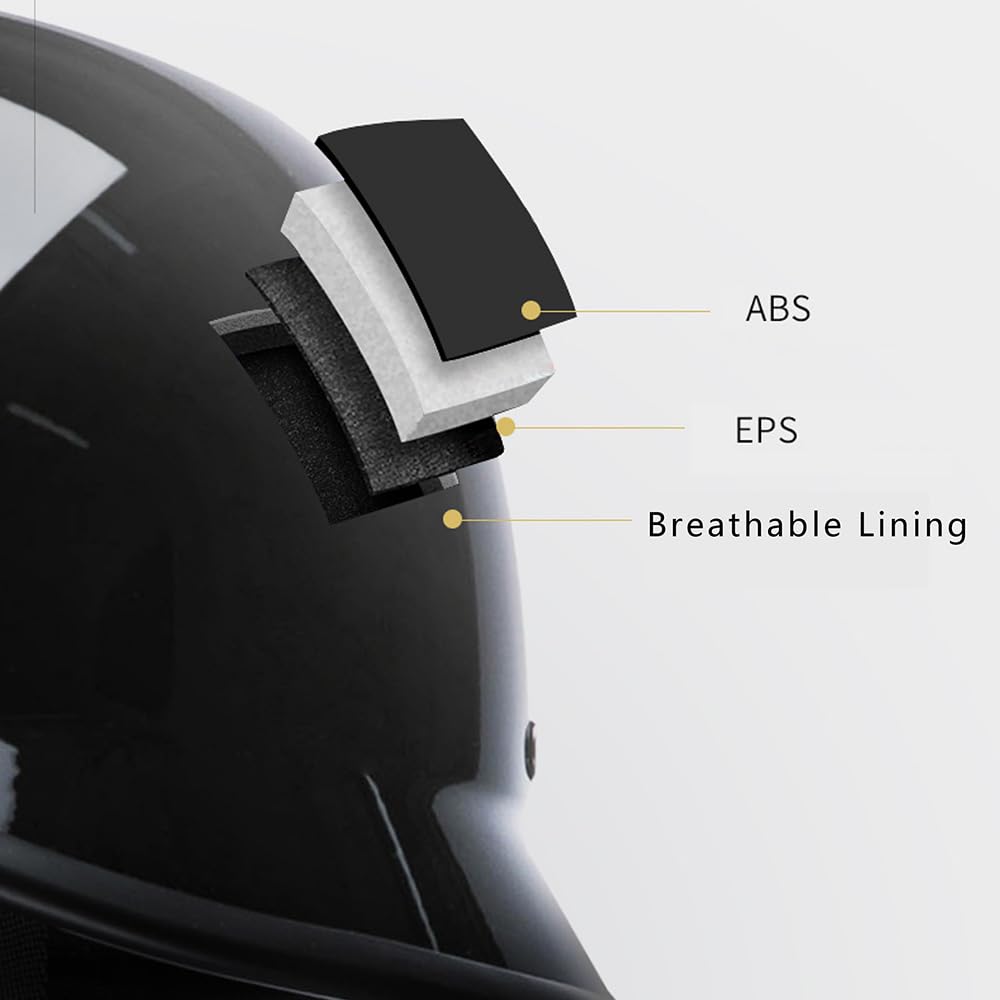 GFUERUFQ German Pilot Helmet back view highlights compact, lightweight profile