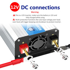 Giandel inverter two AC outlets for convenient 120V power