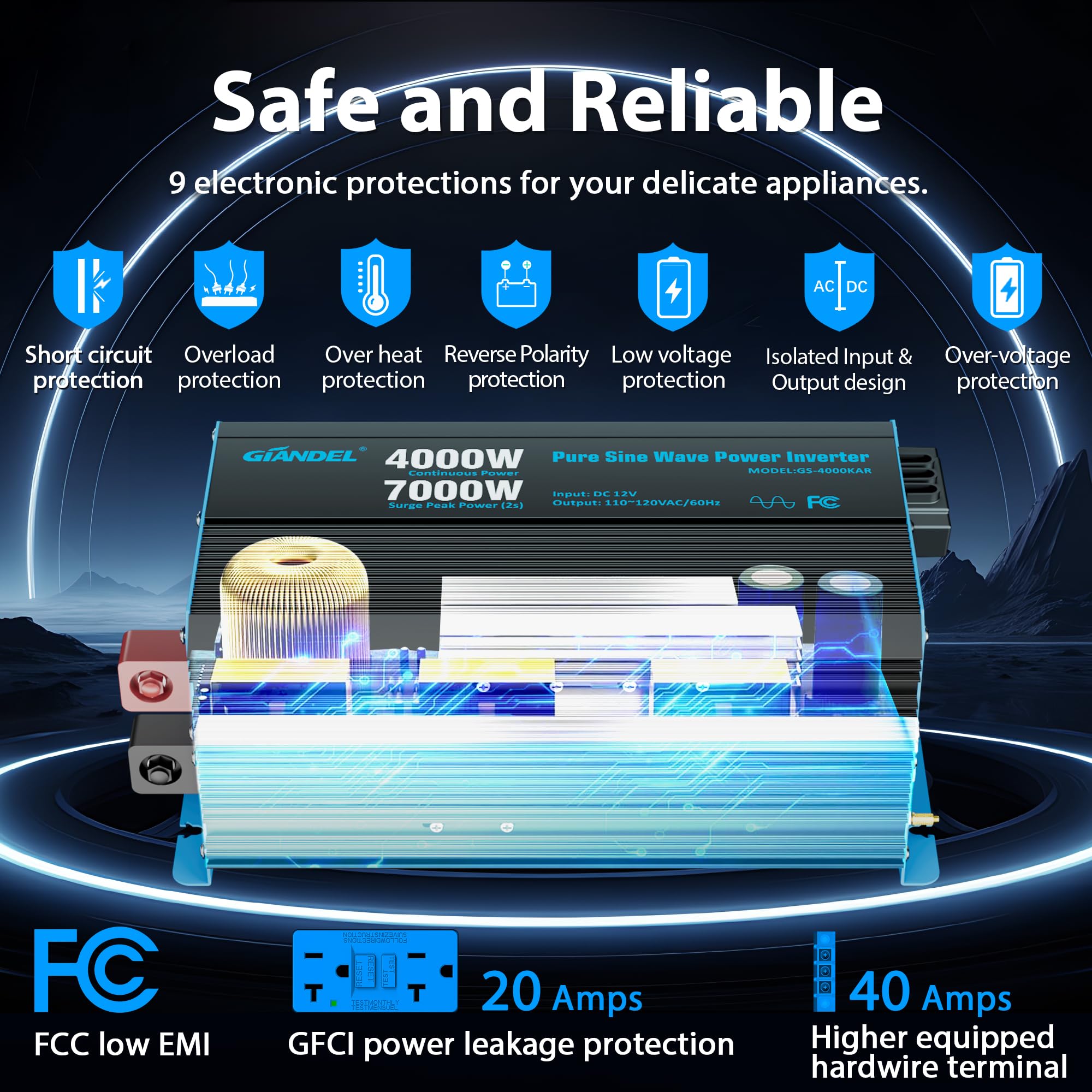 Giandel 4000W inverter suitable for RV and off grid setups