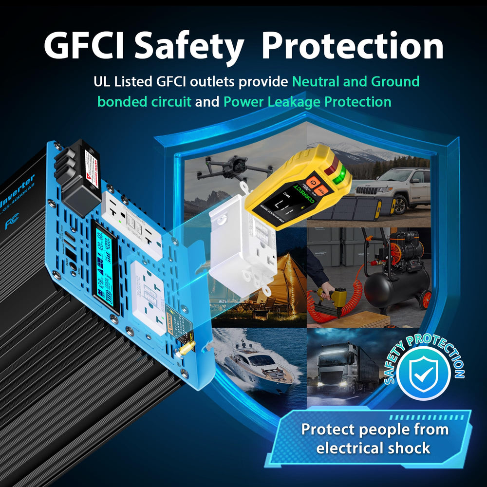 Giandel 4000W inverter safety and service warranty details