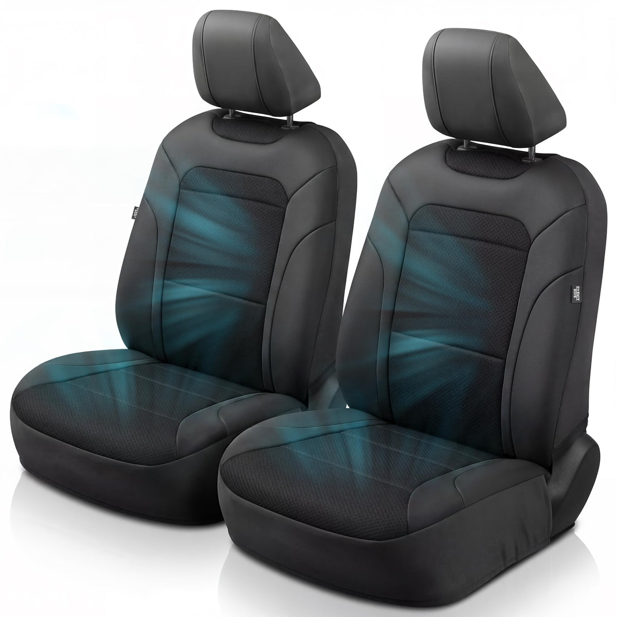 GIANT PANDA air cool mesh seat cover on the front seat enhances airflow for comfortable commutes.