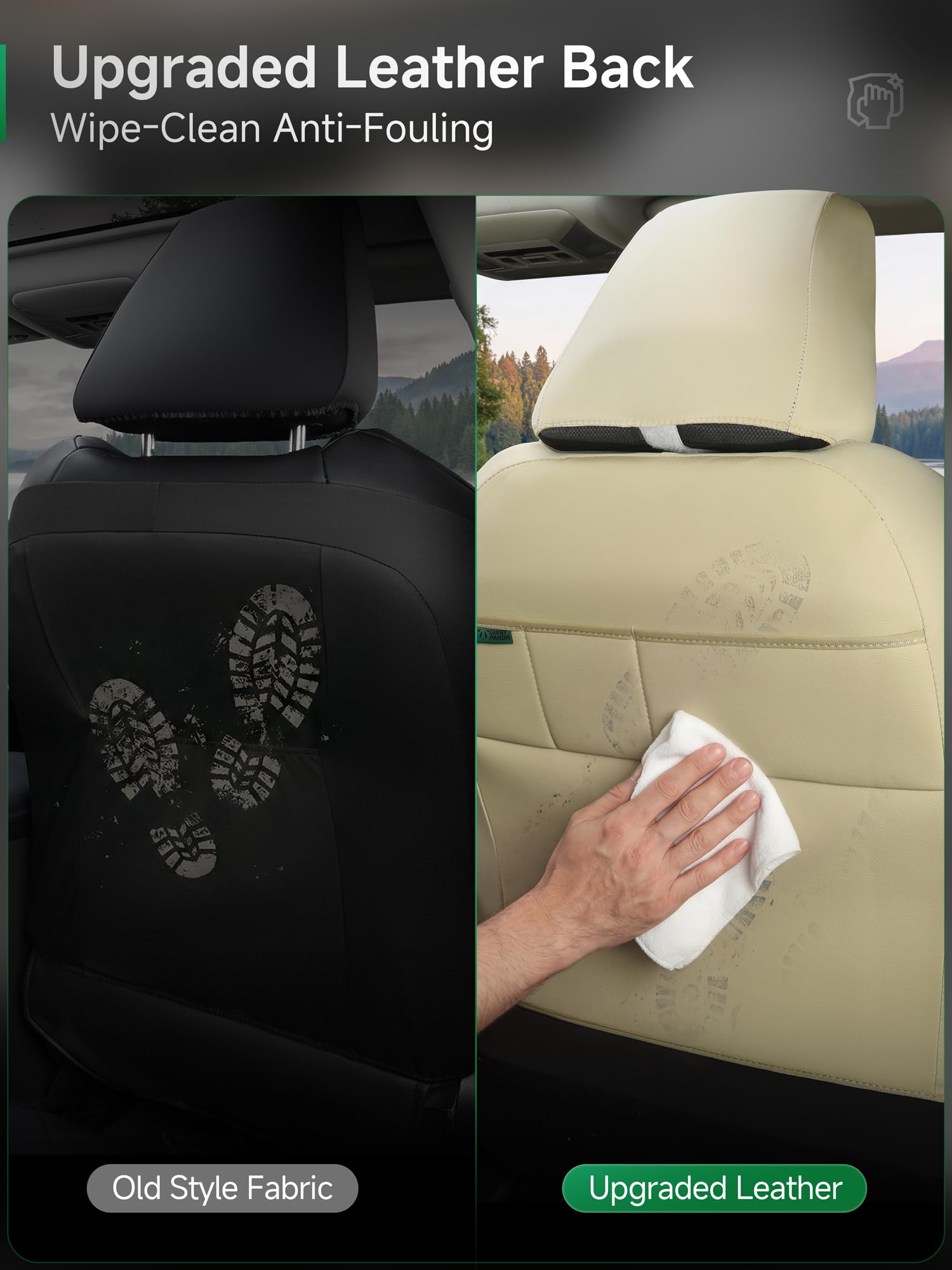 GIANT PANDA anti-slip bottom helps keep covers in place.