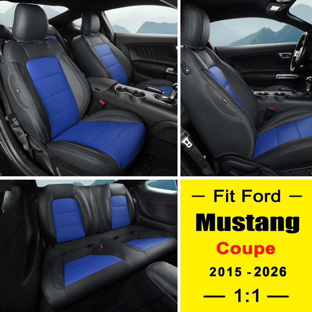 GIANT PANDA seat covers in black and blue refresh interior aesthetics
