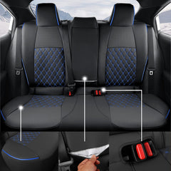 GIANT PANDA diamond-quilted front-seat cover close-up showing texture and stitching