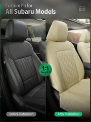 GIANT PANDA foam-padded front seat cover adds comfort on long drives.