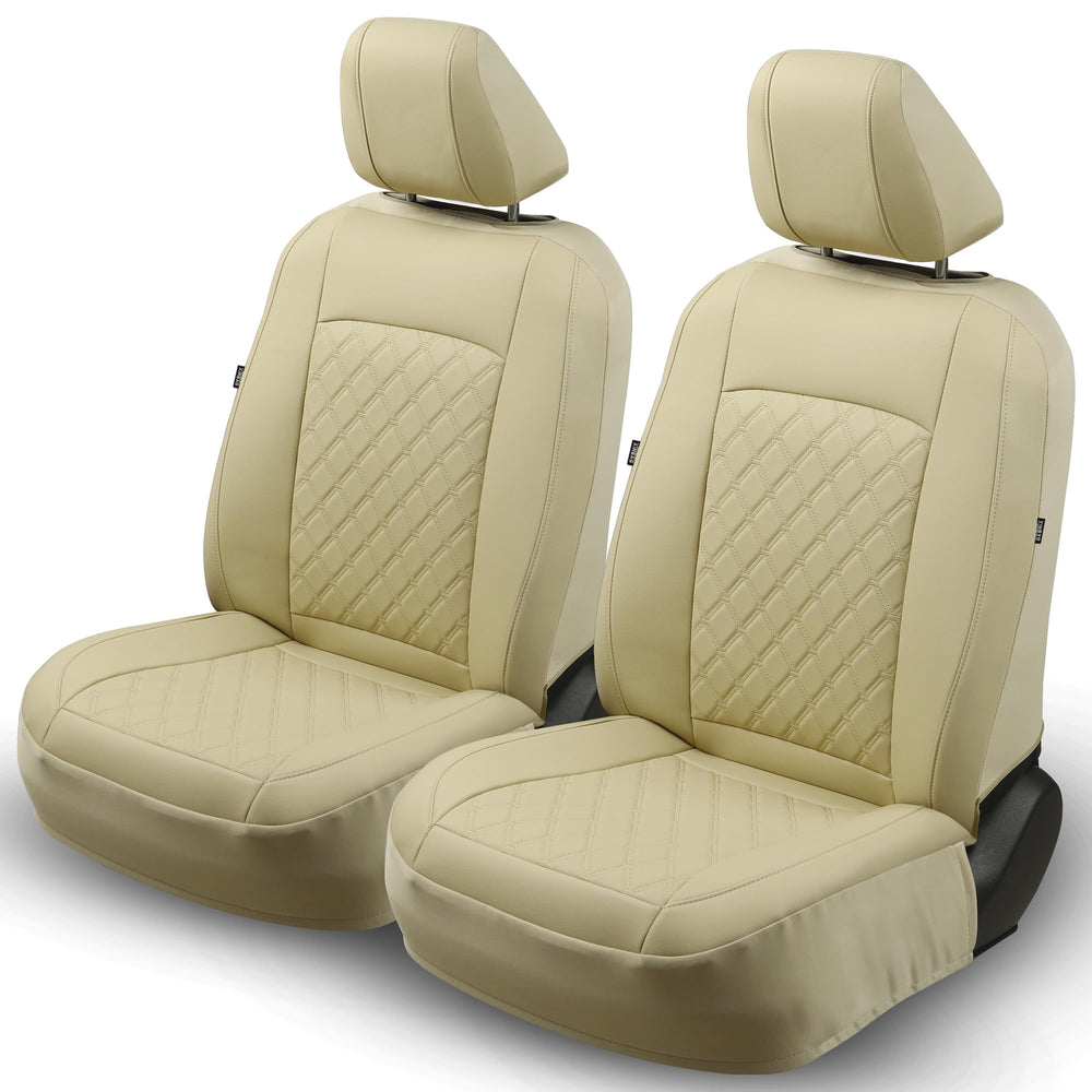 GIANT PANDA beige faux leather front seat cover for Subaru Outback protects seats.
