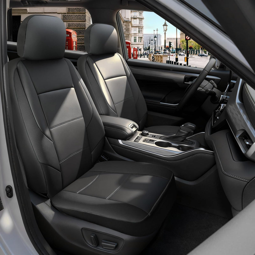 GIANT PANDA front seat cover on Explorer protects against spills and daily wear.