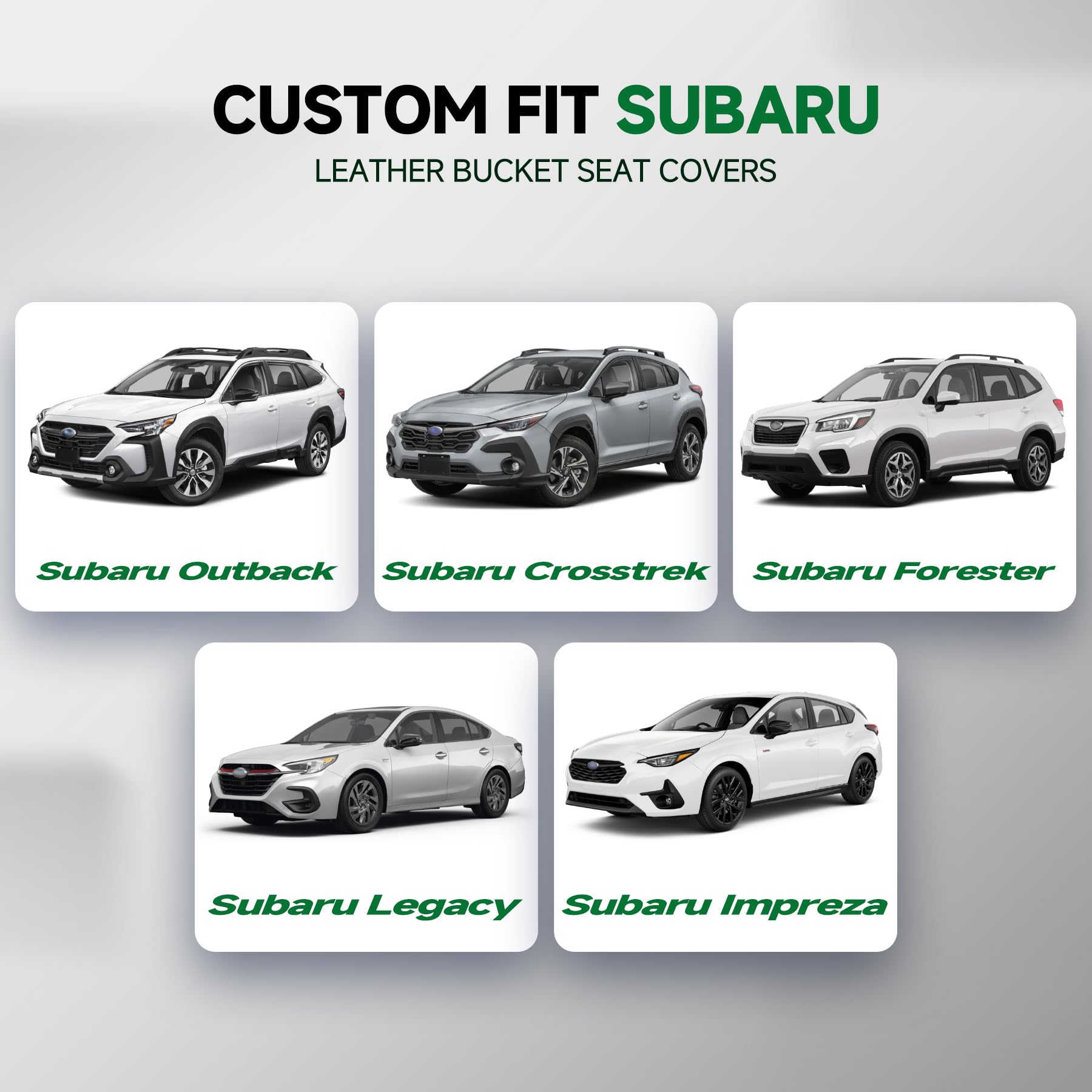 GIANT PANDA front seat cover fits Subaru Forester for scratch and spill protection.