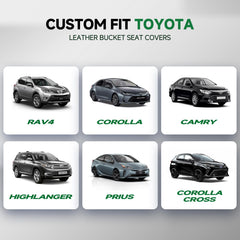 GIANT PANDA front seat cover for Camry offers durable leatherette and easy cleaning.
