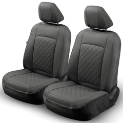 GIANT PANDA front seat covers on a Dodge Ram for a precise Crew and Quad Cab fit.
