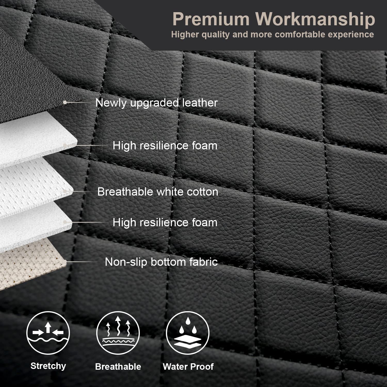 GIANT PANDA Rav4 diamond stitch detail adds modern look