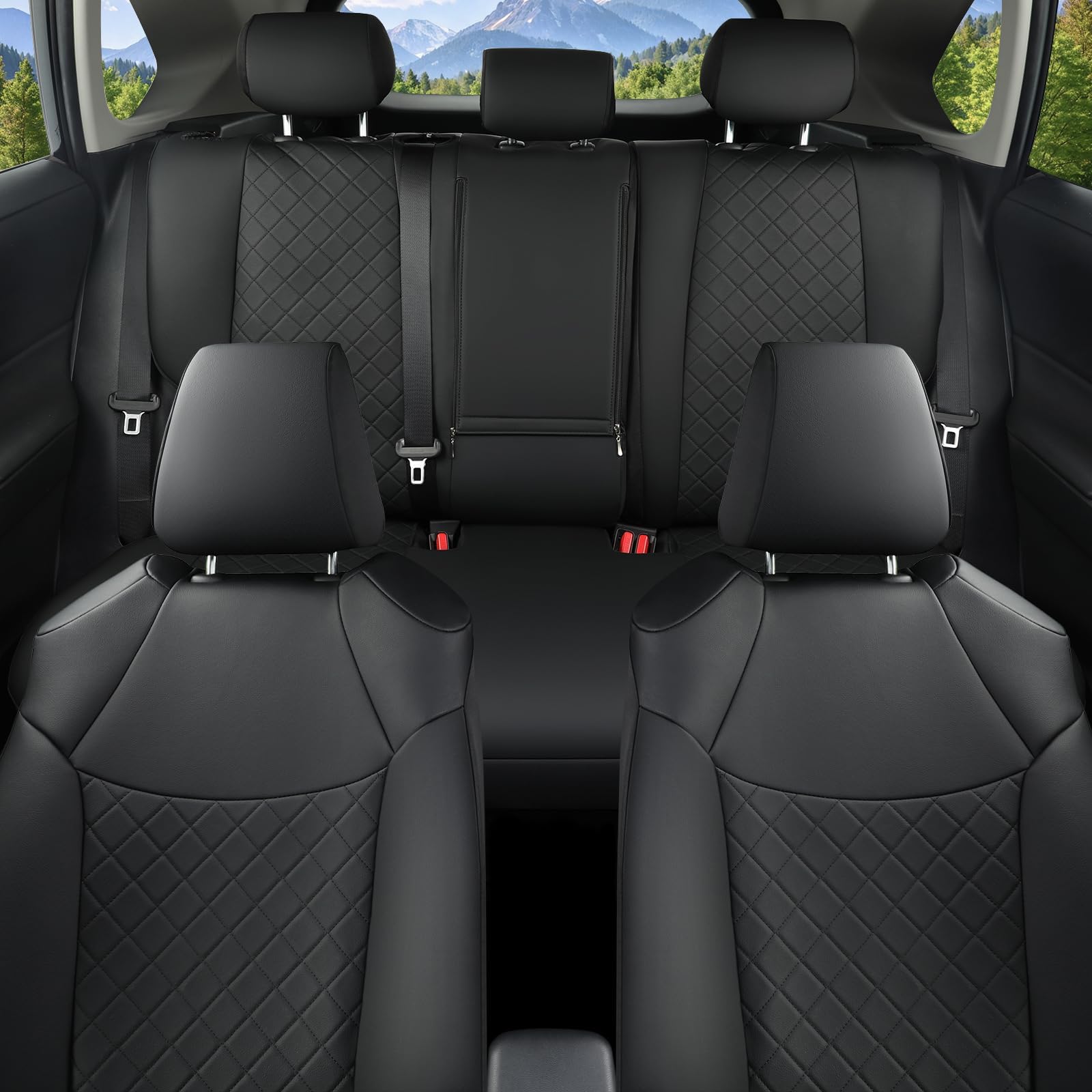 GIANT PANDA Rav4 front seat cover faux leather easy cleaning