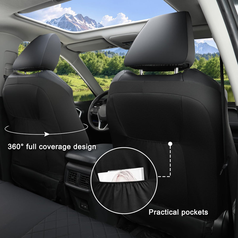 GIANT PANDA Rav4 rear seat cover faux leather easy cleanup