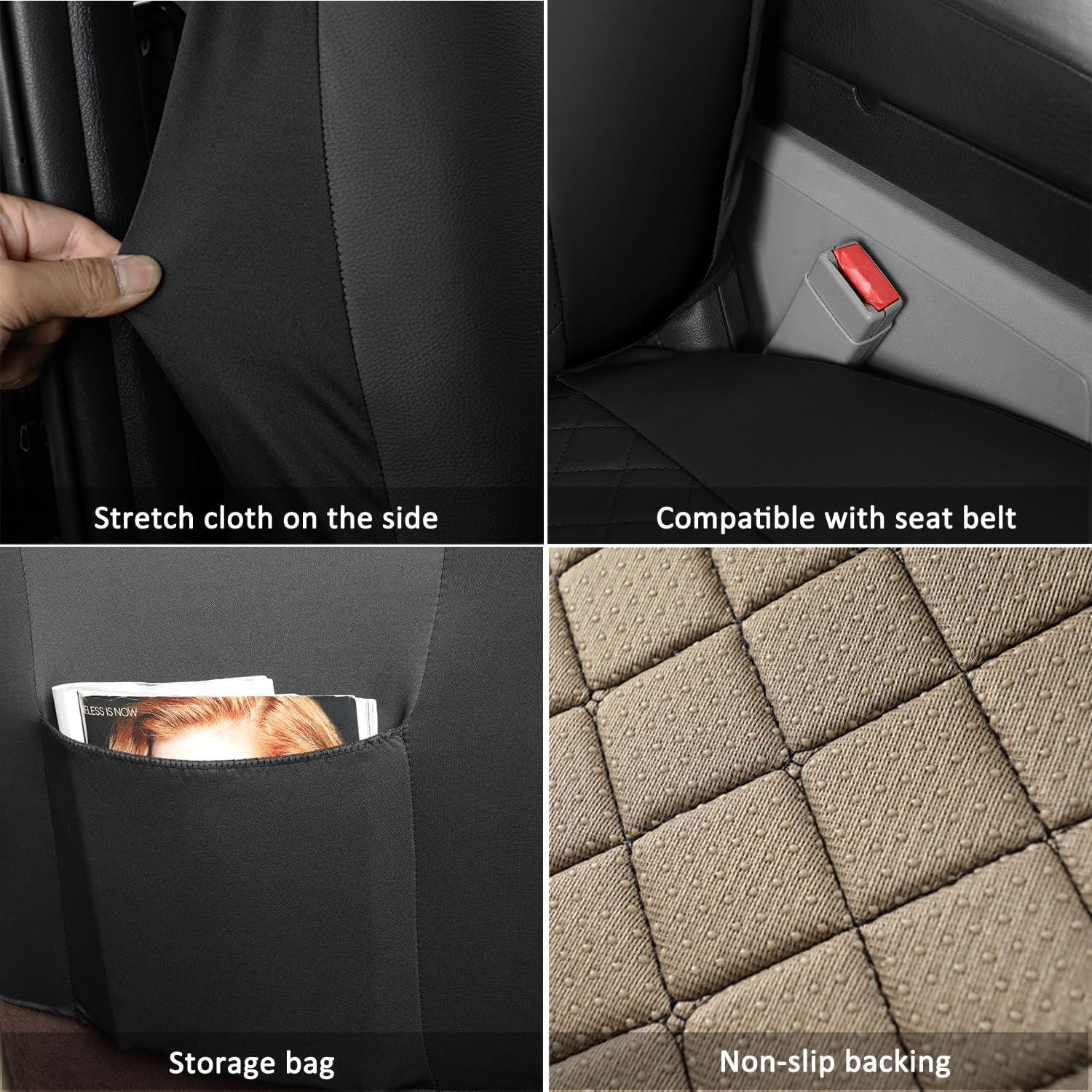 GIANT PANDA Rav4 seat cover with stretch sides flexible fit