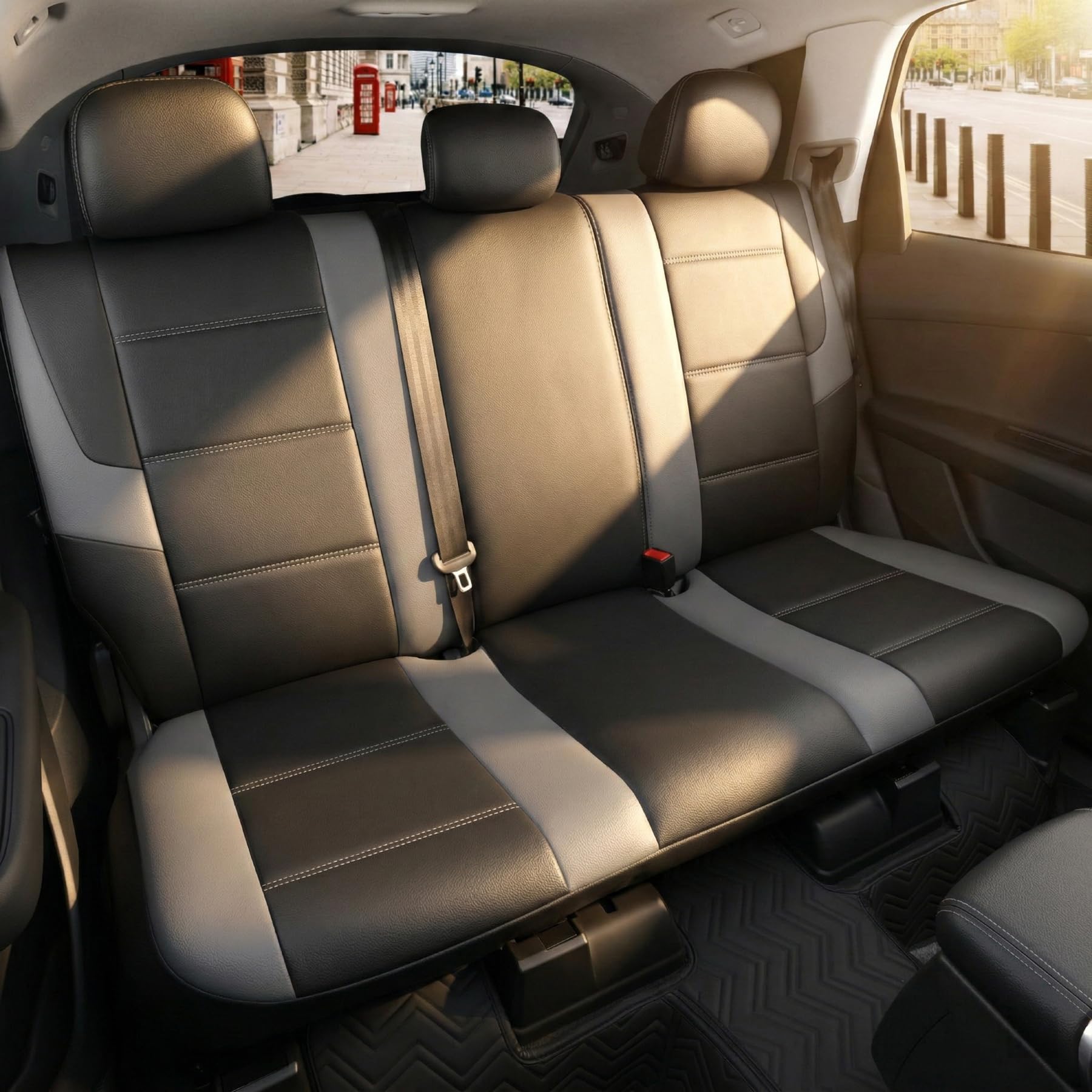 GIANT PANDA rear-seat covers with 60/40 split for flexible cargo and passenger space