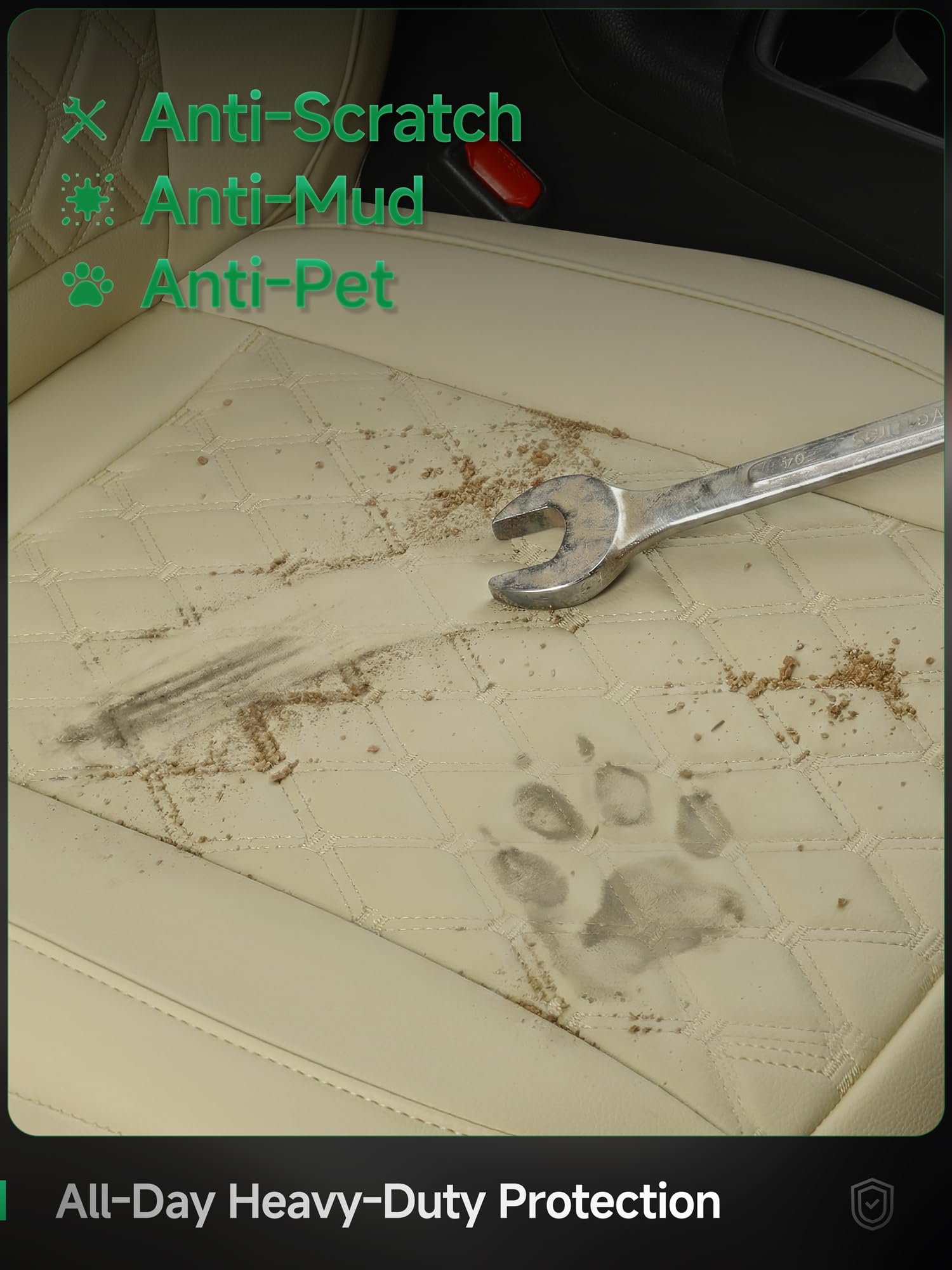 GIANT PANDA side-airbag safe design ensures unobstructed deployment.