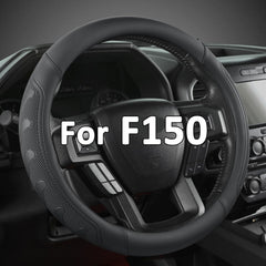 GIANT PANDA steering wheel cover on Ford F-150 enhances grip and interior style.