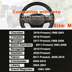 GIANT PANDA steering wheel cover for Cherokee adds stylish finish and durable wear resistance