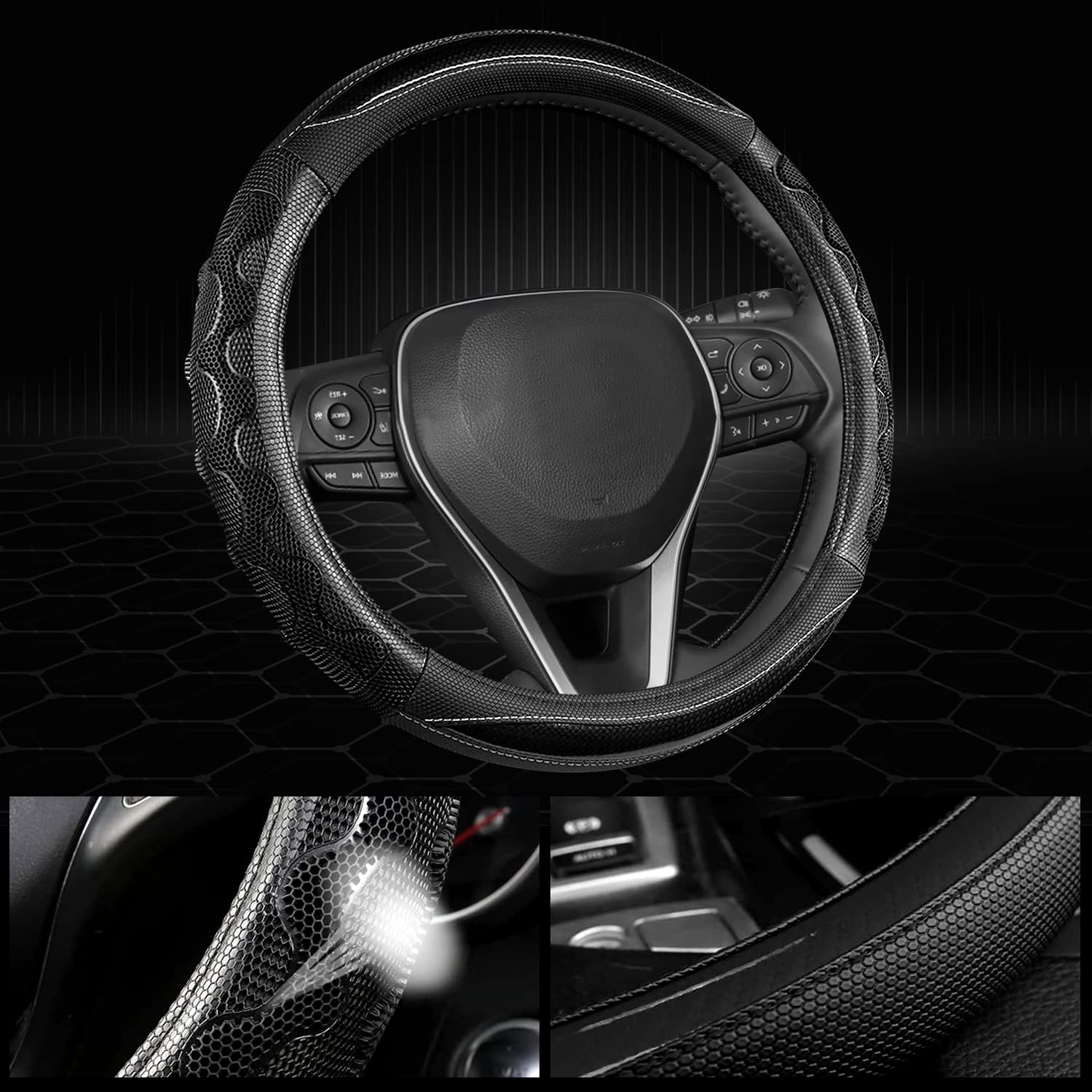 GIANT PANDA steering wheel cover interior decoration example blending with cabin style