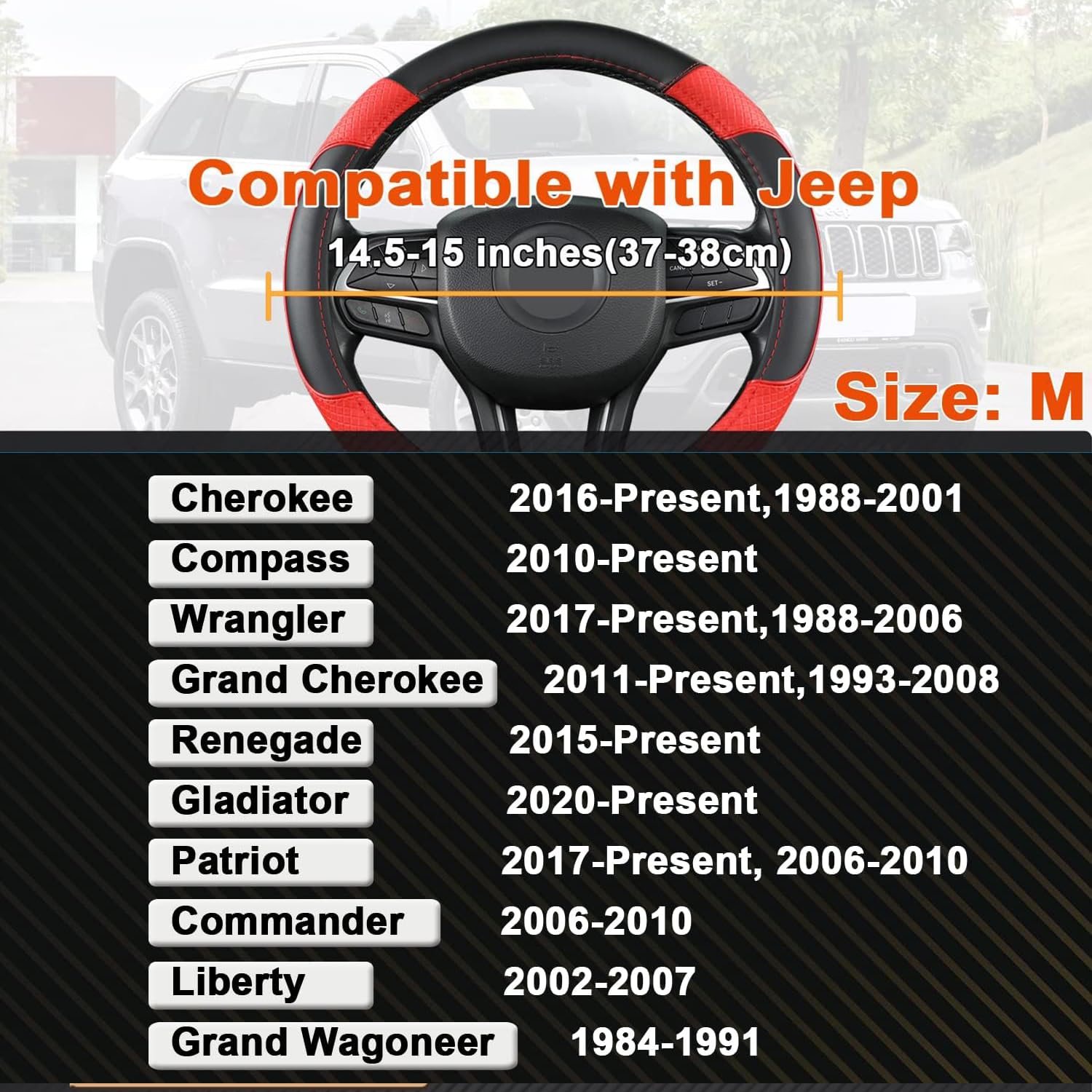 GIANT PANDA steering wheel cover wrapped around wheel—snug installation