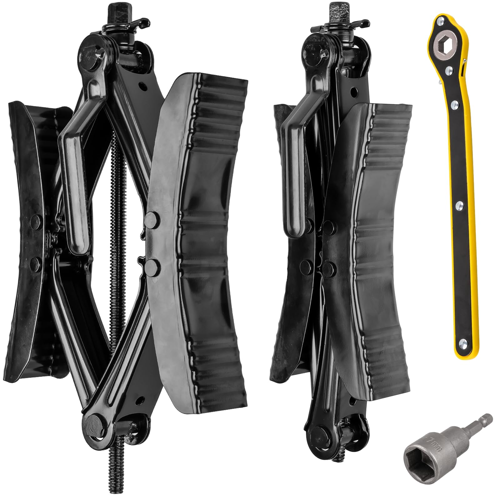 Gickbusus camper wheel chock stabilizer with wrench secures tires during parking