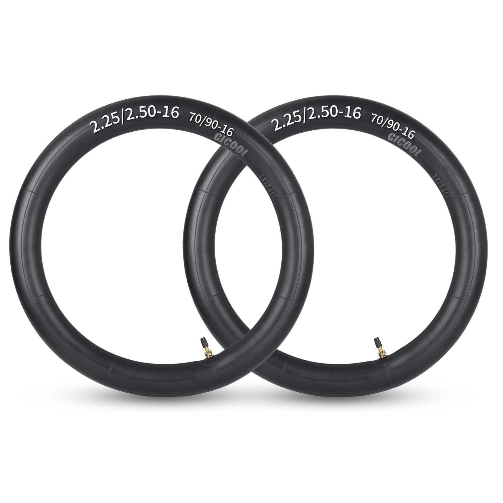 GICOOL 2.25/2.50-16 inner tube pack ready for dirt bike replacements.