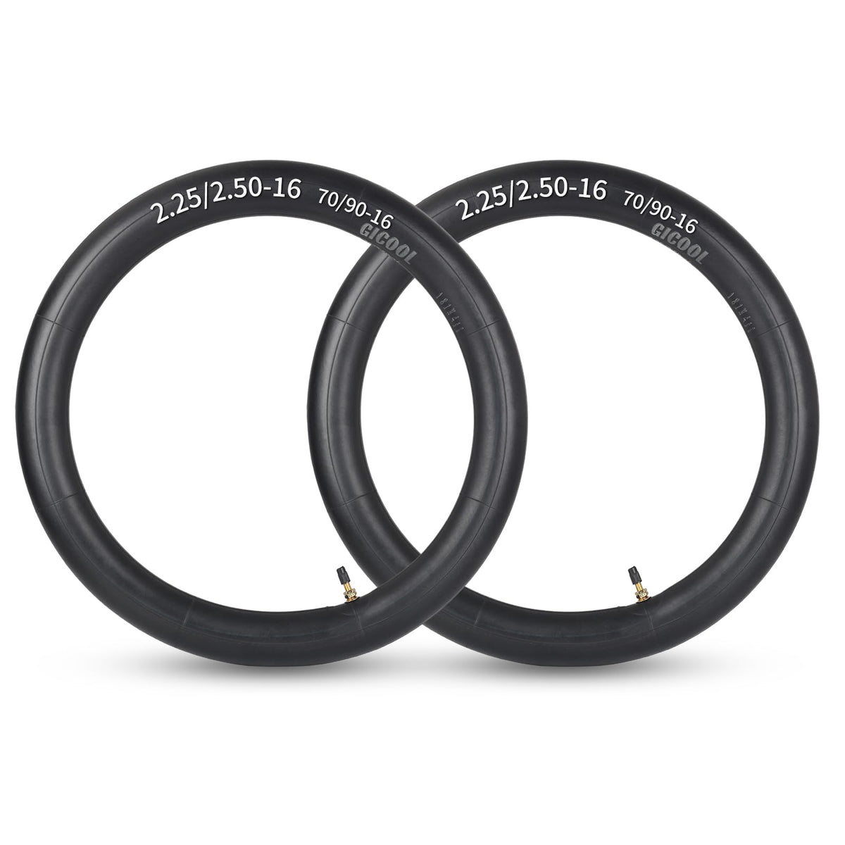 GICOOL 2.25/2.50-16 inner tube pack ready for dirt bike replacements.