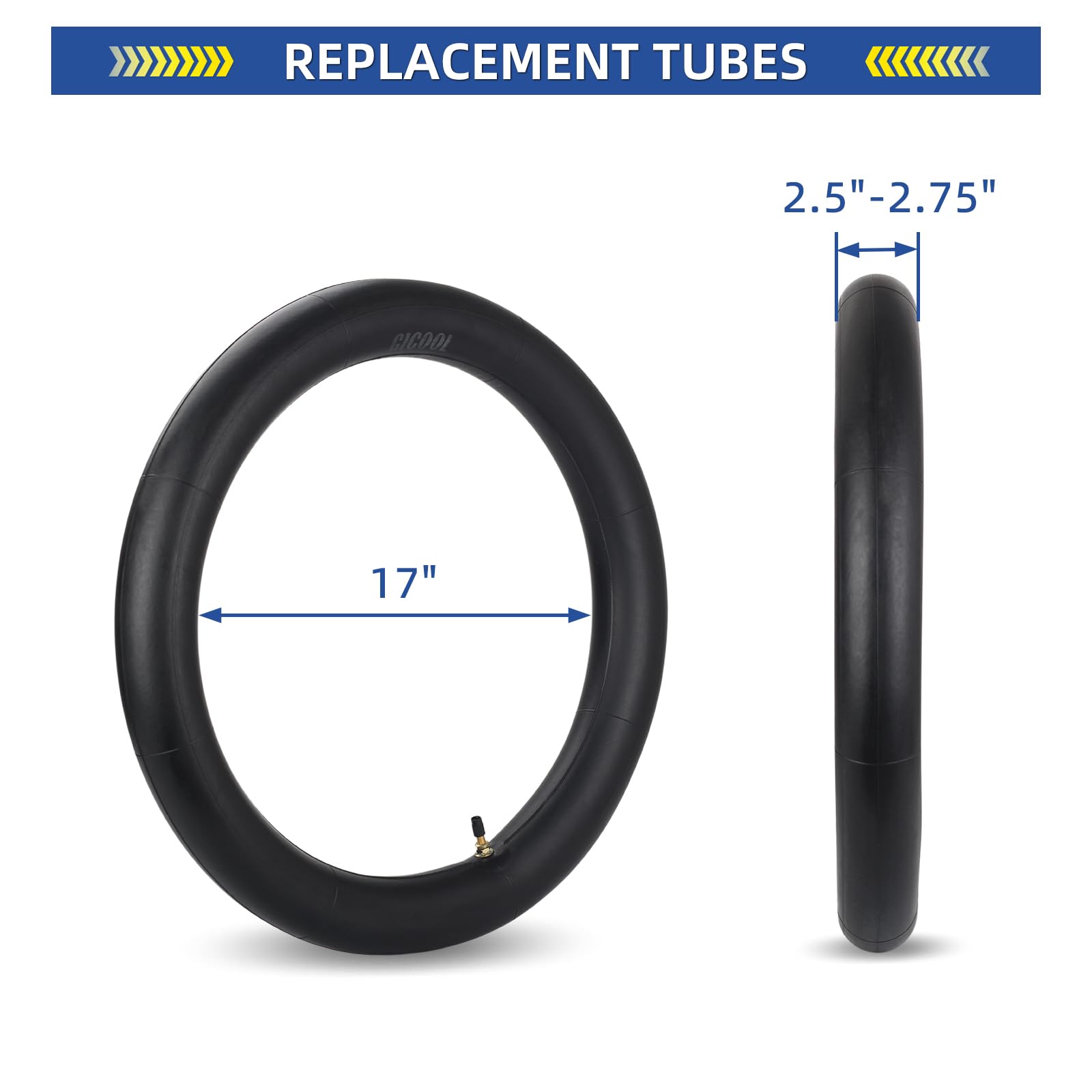 Dirt bike inner tube installation closeup from GICOOL for quick replacement