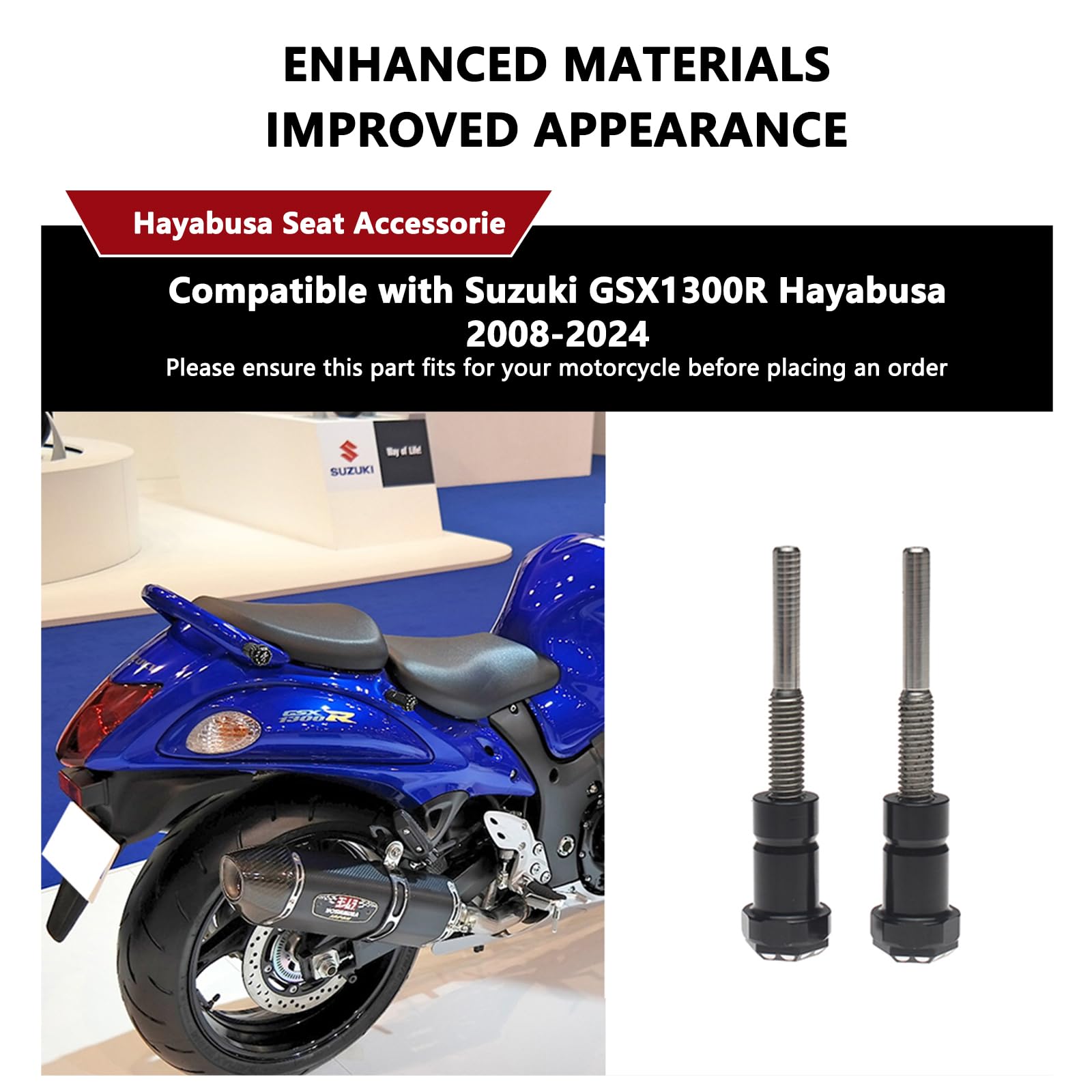 GIDIBII GSX1300R seat bolt pack for quick rear-seat access