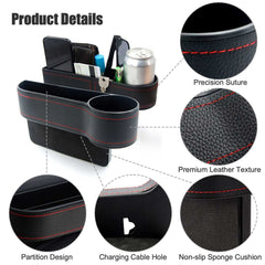 Gihunk gap organizer between seat and console prevents items from dropping.