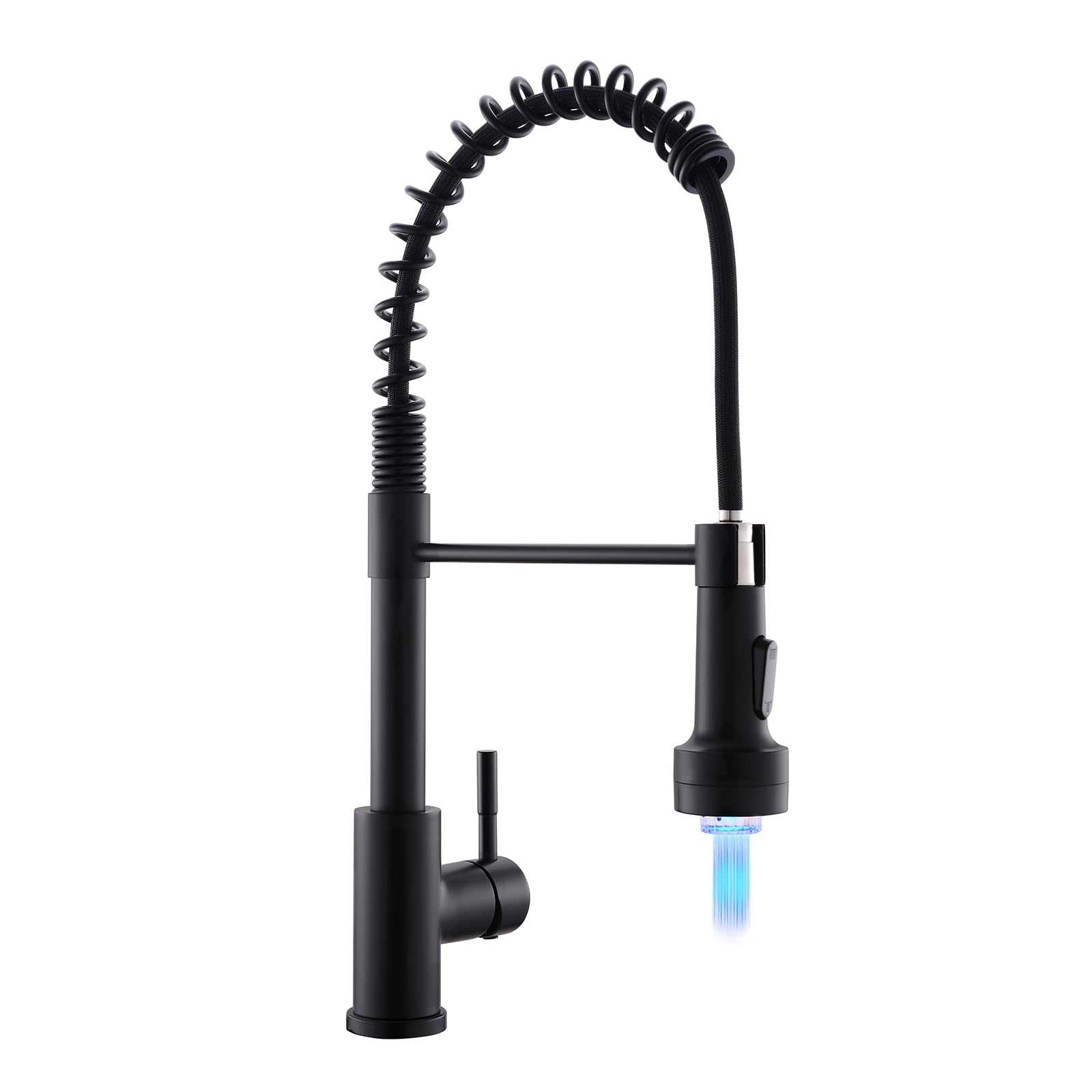 GIMILI black kitchen faucet with pull-down sprayer for versatile home and RV use