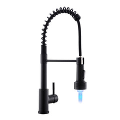 GIMILI black kitchen faucet with pull-down sprayer for versatile home and RV use
