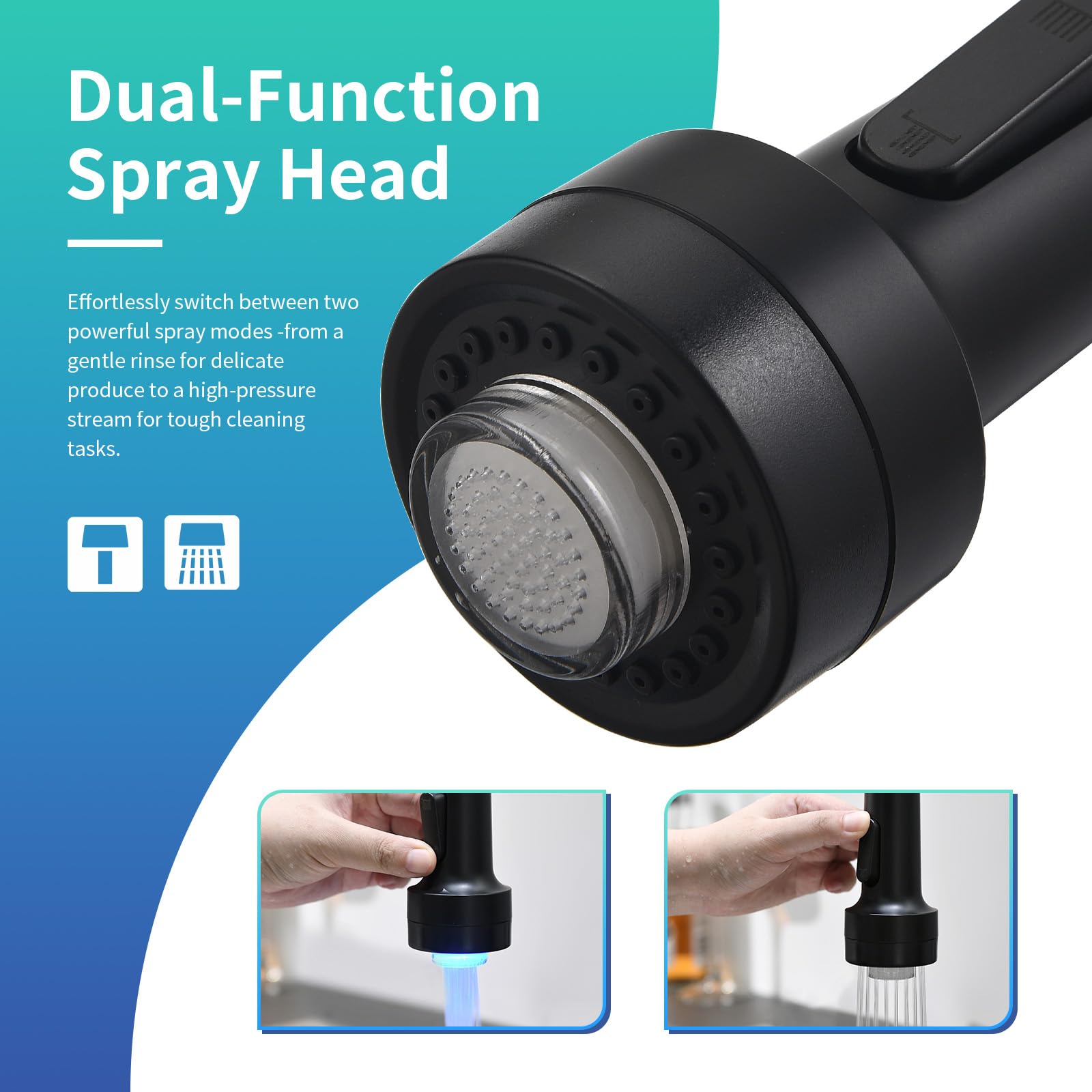 GIMILI flexible, retractable hose for easy sink cleaning